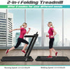 2 in 1 Folding Treadmill Electric Walking Running Machine Bluetooth LED Display