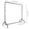 6FT Heavy Duty Metal Clothes Rail Hanging Rack Display Stand with Hat Scarf Hook