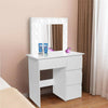 Modern Dressing Table Makeup Desk with LED Light Mirror 4 Drawers Stool Bedroom
