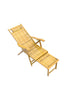Bamboo Outdoor Folding Chair Armchair Garden Deck Relaxing Recliner Lounger Seat