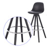 1x Barstool Breakfast stool Metal+leather Counter Bar Chair Faux Bar Stool