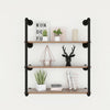 3 Tiers Industrial Iron Pipe Shelf Retro Wall Mounted Shelving without board