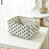 Canvas Fabric Storage Basket Folding Box For Laundry Basket With Handle-