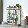 40" Tall Solid Pine Bookcase Wooden Plant Stand Pots Display Shelves In& Outdoor