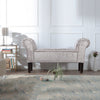 Bed End Bench Crushed Velvet Armed Chaise Lounge Sofa Padded Window Seat