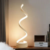 Modern LED Bedside Spiral Table Lamps Creative Design Curved Warm White Light UK