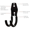 2Pcs Large Heavy Duty Storage U-Hooks Bike Ladder Wall Mounted Hanging Brackets