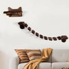 Wall Mounted Cat Shelf and Ladder Wooden Cats Bridge Perch Platform Detachable