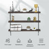Industrial 3-Tier Shelving Wall Mounted Rustic Hanging Floating Wood Book Shelf