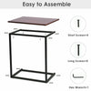 Sofa Side Table C-Shaped Industrial Coffee Snack Table Laptop Stand Over Bed End