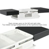 Modern Coffee Table with Storage Drawers High Gloss Side Sofa Table Living Room