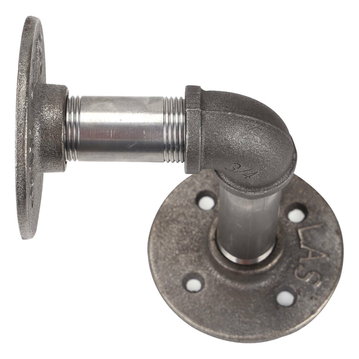 2Pcs Industrial Steel Iron Pipe Shelf Bracket Holder With Screws DIY Home Décor