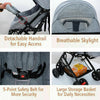 Travel Foldable Toddler Baby Pram Pushchair Umbrella Stroller Buggy Lightweight