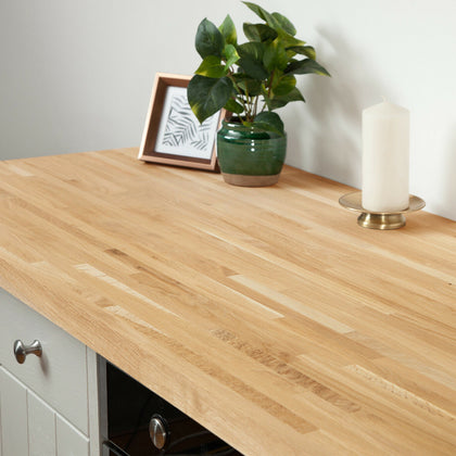 Solid Oak Kitchen Wood Worktops 2M 3M 4M & Breakfast Bars, Solid Wooden Worktop