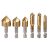 35Pcs/Set Wood Drill Bits Set Countersink Hinge Cork Drill Chamfering Tool Kit