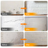 10 Self Adhesive Stick ON Wall Paper 3D Foam Brick Wall Tile Stickers Waterproof