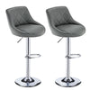 1/2pcs Faux Leather Bar Stools Breakfast Kitchen Chair Chrome Swivel Bar Stools