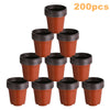 200pcs 9cm Plant Pots Terracotta Plastic Tall Deep Full Size Flower Pot 3.5" Pot