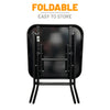 Folding Side Table Glass Top Small Side Stool Drink Coffee Garden Home Furniture