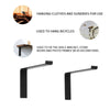 2x Heavy Duty Folding Wall Mounted DVD CD Projector TV Shelf Brackets L-Shaped