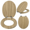 WC Toilet Seat with Soft Close Duroplast Adjustable with soft closing lid wood