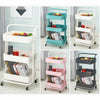 3/4 Tier Portable Kitchen Salon Spa Trolley Cart Storage Rack Rolling Wheels UK