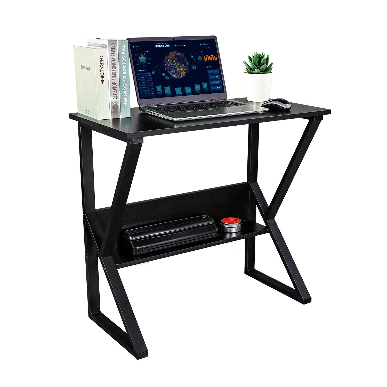 Computer Desk PC Laptop Gaming Office Table K-shaped Legs Home Study W ...