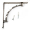 One High Quality Brushed Chrome Fixed Shelf Brackets Supports With Fixings 025