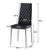 2/4pcs Kitchen Dining Room Chairs Dinning Chair PU Leather Padded Seat Metal Leg