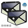 2x 100 LED Solar Power PIR Motion Sensor Wall Light Outdoor Garden Security Lamp