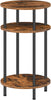 Tall Sofa Side Table, (Small Round Coffee Table with Storage), Industrial
