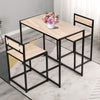 Industrial Dining Table and 2 Chairs Set Wood &Metal Compact Kitchen Furniture