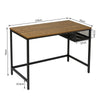 Computer Desk Writing Table Wooden Study Workstation w/ Storage Metal Legs Home