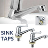 2X Taps Set Hot and Cold Pair Tap Traditional Bath Bathroom Basin Sink