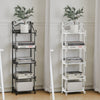 3/5 Tier Metal Bathroom Storage Shelf Slim Shelving Unit Organizer Display Racks