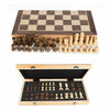 Large Chess Wooden Set Folding Chessboard Magnetic Pieces Wood Board UK New