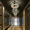 Modern LED Crystal Ceiling Hallway Light Lamp Fitting Pendant Chandelier Chrome