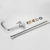 Modern Kitchen Sink Mixer Taps Dual Lever Right Angle Bend Bridge Faucets //