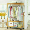 Mobile Clothes Rail Garment Dress Hanging Display Stand Shoe Rack Storage Shelf