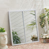 Industrial Style Metal Window Style Square Wall Mirror Girls Room Garden Decor