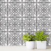 Cement Antique Floral Tulip Pattern Tiles Wall Stickers Set 2 - 15 x 15 cm 24pcs