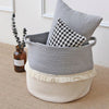 Woven Collapsible Storage Basket Laundry Clothes Hamper Basket Toys Storage Bag