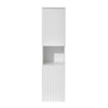 2 Doors Bathroom Cabinet With Shelf Tallboy Cupboard Tall Storage Unit White