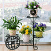 Bicycle Style Corner Flower Stand Craft Bonsai Frame Plant Pot Rack Home Garden