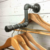 Industrial Pipe Clothing Rack Wall Mounted Clothes Rail Hanging Display Shelf