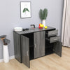 Modern Sideboard Cupboard Display Cabinet Storage Grey Matt Sides w/ Drawer&Door