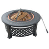 Outdoor Cast Iron Fire Pit Bowl Round Patio Fire Large Outdoor Portable Fire Pit