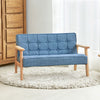 Linen Padded Kids Armchair Sofa Chair Wooden Frame 1-2 Seater Children Furniture