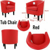 Luxury Faux Leather Tub Chair Armchair Sofa Seat For Dining Living Room Office.