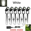 6PC LED Garden Spotlight Mains Powered Path Lawn Outdoor Waterproof Spike Lights